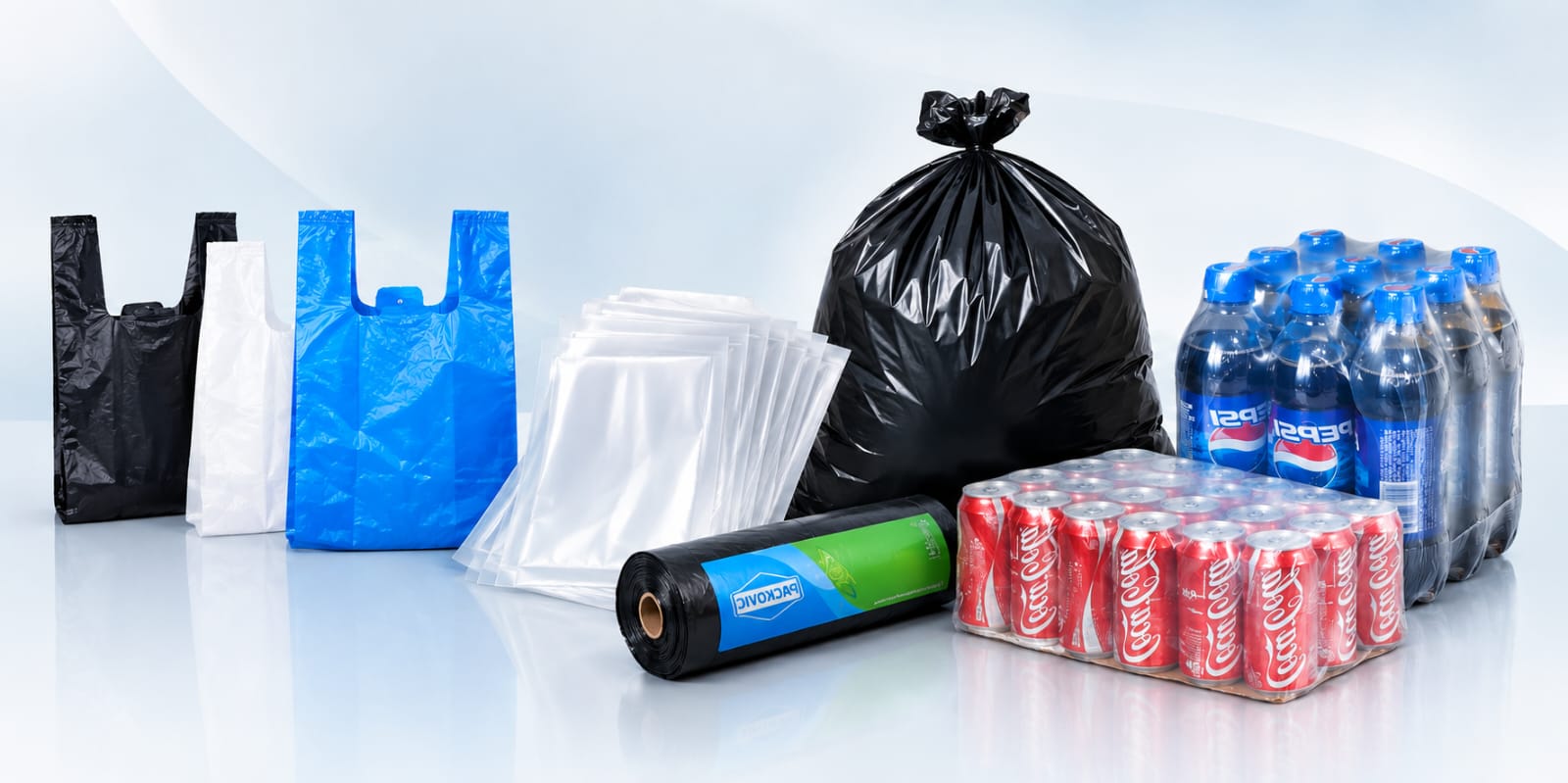 diverse packaging products tissue boxes paper cups containers arranged professionally, product photography
